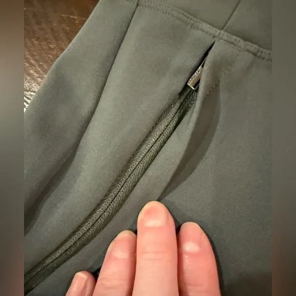 Athleta Endless High Rise Pants 2P Petite Dark Green Stretch Work Travel - Picture 11 of 16